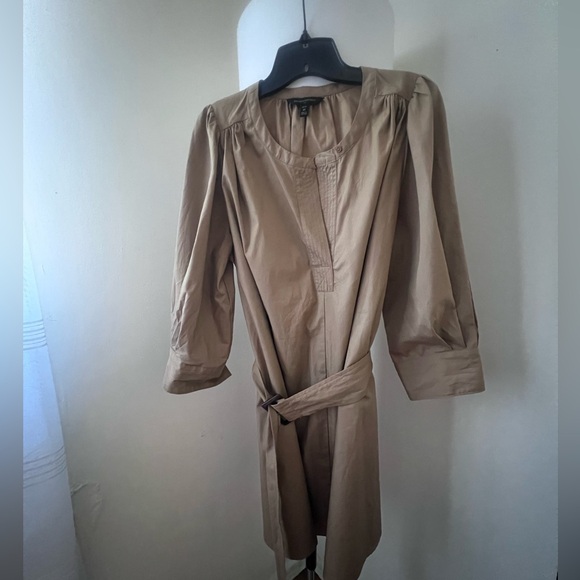 BELTED POPLIN MINI DRESS - Picture 5 of 5